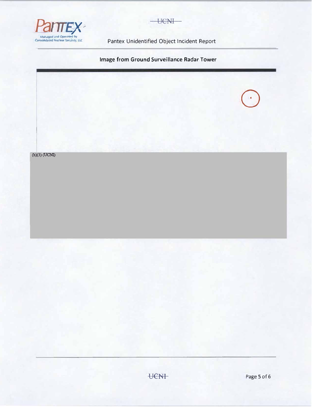 DOE UAP D001 PANTEX Image